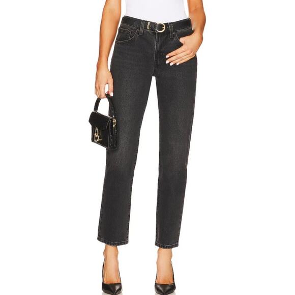 Levi's Premium Middy Straight Jeans Black Wash in No Service Size 31 NEW - Picture 1 of 11